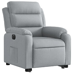 Avis Maison Chic Fauteuil Relax pour salon, Fauteuil inclinable électrique gris clair tissu -GKD97391