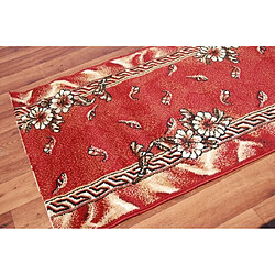 RUGSX TAPIS DE COULOIR BCF TRIO bordeaux 60 cm 60x260 cm pas cher