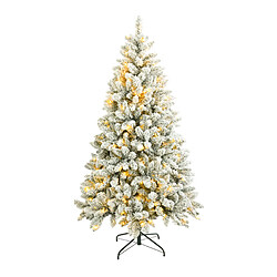 Mobili Rebecca Sapin De Noël Blanc 180 Cm 850 Branches Épais Avec 300 Lumières LED Incluses