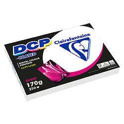 Ramette papier couché brillant Clairefontaine DCP Coated A4 170 gr - 250 feuilles - blanc 