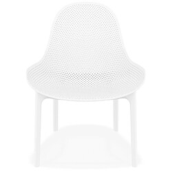 Avis Alterego Fauteuil lounge de jardin perforé 'SILO' blanc design