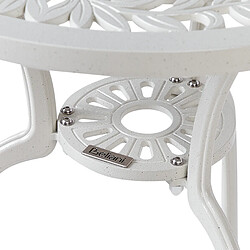 Beliani Table de jardin Métal Blanc DASCIO pas cher