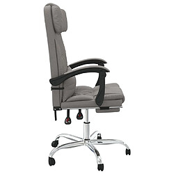 Avis vidaXL Fauteuil de massage inclinable de bureau Taupe Tissu