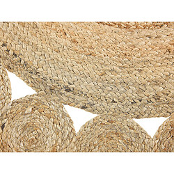 Beliani Tapis rond en jute d 120 cm beige GOLGEN pas cher