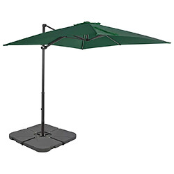 vidaXL Parasol de jardin avec base portable vert