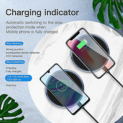 Avis Chrono Chargeur sans fil pour iPhone 11 Pro SE 2020 8 X XR XS Max, chargeur rapide sans fil 10W pour Samsung S10 S9 S8,(noir)