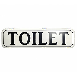 L'Héritier Du Temps Grande Plaque Publicitaire Toilet Rectangulaire Décorative en Métal 1x19,5x69,5cm