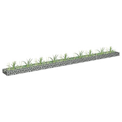 Maison Chic Jardinière,Lit surélevé - Bac à fleurs - pot de fleur à gabion Acier galvanisé 360x30x10 cm -GKD58724