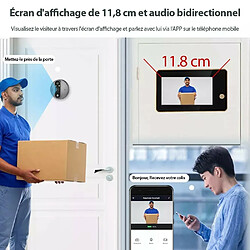 Avis Judas de porte intelligent WiFi écran 1080P Vision nocturne HD Audio bidirectionnel Caméra Sécurité pour la maison + Micro SD 64go