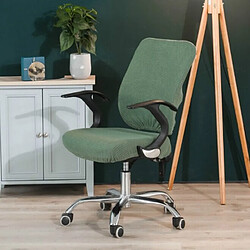 Wewoo Couverture de chaise de bureau extensible universelletaille arrière + housse de coussin vert armée