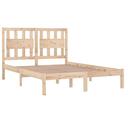 Acheter Maison Chic Lit adulte - Lit simple Cadre de lit,Structure du lit Contemporain bois de pin massif 150x200 cm très grand -MN76837