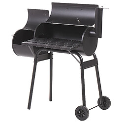 Acheter Beliani Barbeque fumoir au charbon de bois noir KATLA