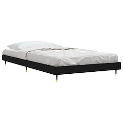 Avis vidaXL Cadre de lit sans matelas noir 90x200 cm bois d'ingénierie