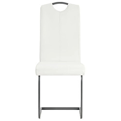 Avis Maison Chic Lot de 4 Chaises à manger cantilever,Chaises de cuisine style scandinave - blanc similicuir -MN64302