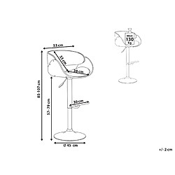 Avis Beliani Tabouret de bar Cuir PU Noir BAKU