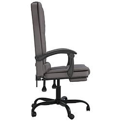 Avis vidaXL Fauteuil de massage inclinable de bureau Gris Similicuir