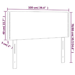 vidaXL Tête de lit Vert foncé 100x5x78/88 cm Velours pas cher