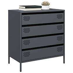 vidaXL Buffet anthracite 68x39x73,5 cm acier laminé à froid