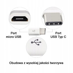 GUPBOO Adaptateur Micro USB vers USB Type C Blanc,JL2898 pas cher