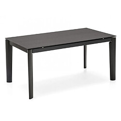 Inside 75 Table extensible 8 couverts LORD 190 cm pieds bois foncé plateau céramique pierre