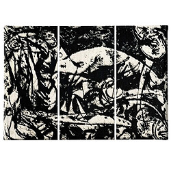 EPIKASA Impression sur Toile Pollock Number 15, Noir, Polyester, 120x3x60 cm