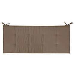 Acheter Decoshop26 Coussin de banc de jardin 100 % polyester imperméable taupe 120 x 50 x 3 cm DEC021750