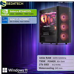 Sedatech PC Gamer Pro ATX • Intel i7-14700KF • RTX4070Ti • 32Go DDR5 • 2To SSD M.2 • Windows 11