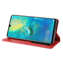 Wewoo Housse Coque Étui en cuir à boucle magnétique avec texture rétro et pour HuP30 Pro, support emplacements pour cartes porte-monnaie (rouge) pas cher