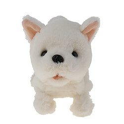 Peluche électronique Pour Chien Jouets En Peluche Marcher Et Aboyer Chiot Jouet Pour Chien Blanc