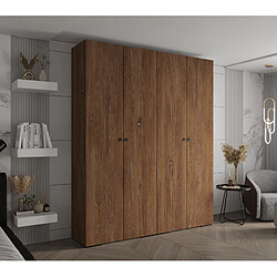 Abiks Meble Armoire Inova 2 À Portes Battantes 236,7/200/47 4 Portes (marron/nero)