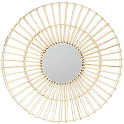 The Home Deco Factory Miroir rond en rotin 75 cm Sun. Miroir rond en rotin 75 cm Sun