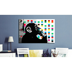 Artgeist Tableau - Banksy The Thinker Monkey [120x80]