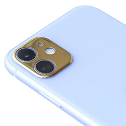 Wewoo Film de verre trempé Protecteur d'objectif de caméra en alliage d'aluminium pour iPhone 11 or