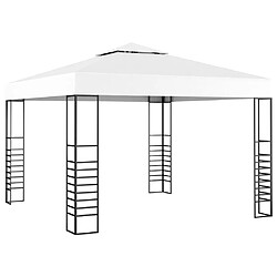 vidaXL Tonnelle de jardin 3 x 3 m Blanc