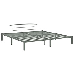 Maison Chic Lit adulte - Lit simple Cadre de lit,Structure du lit Contemporain Gris Métal 200 x 200 cm -MN51032