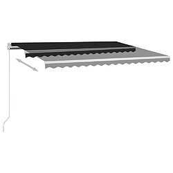 Avis Maison Chic Auvent automatique | Store banne extérieur | Marquise et capteur de vent LED 4,5x3,5 m Anthracite -MN12217