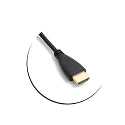 SYSTEM-S Câble spiralé Micro HDMI coudé vers HDMI Standard 50-80 cm