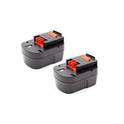 vhbw 2x Batteries compatible avec Black & Decker B-8315, BD12PSK, BDBN1202, BDG1200K, BDGL12K outil électrique (1500mAh NiMH 12 V)