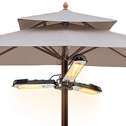 TROTEC Parasol chauffant à trois lampes IR 2005 SC , lampe chauffante de parasol, chauffage d'extérieur, chauffage d'appoint