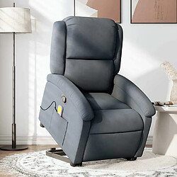 Maison Chic Fauteuil Relax pour salon, Fauteuil de massage inclinable Gris foncé Velours -GKD61971