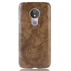 Avis Wewoo Coque antichoc Litchi Texture PC + PU pour Motorola Moto G7 Power (Marron)