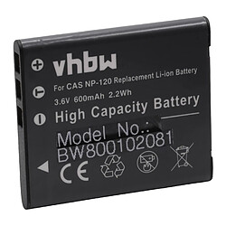 Vhbw Batterie Li-Ion 3.7V pour appareil photo CASIO Exilim EX-ZS10, EX-ZS30 EX-ZS 10 30 remplace le modèle NP-120