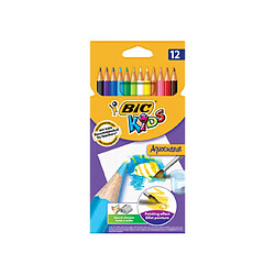 BIC KIDS Crayons de couleur aquarellables Aquacouleur, étui ()