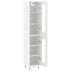 Avis vidaXL Buffet haut Blanc 34,5x34x180 cm Bois d'ingénierie