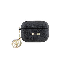 Guess Maroquinerie Guess Coque pour Airpods Pro 2 4G Script avec Charm Scintillant Ornée de Strass Noir