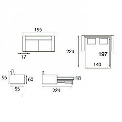 Acheter Inside 75 Canapé lit 3 places MASTER convertible EXPRESS 140 cm polyuréthane Rouge MATELAS 18 CM INCLUS