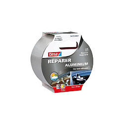 TESA Ruban de réparation Premium - 10m x 50mm - Aluminium