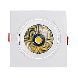 Ledkia Spot Downlight LED 10W Carré Madison Coupe Ø 95 mm Blanc chaud 3000K