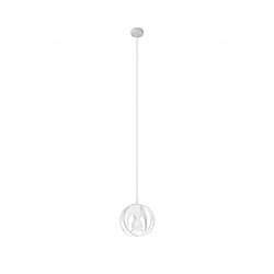 Luminaire Center Suspension Tulos Spherical Acier blanc 1 ampoule 125cm