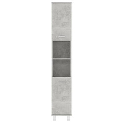 Maison Chic Armoire de salle de bain,Meuble de rangement,Meuble haut Gris béton 30x30x179 cm Aggloméré -GKD271537 pas cher